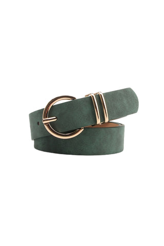 Miriam Sueded Belt - Forest Green