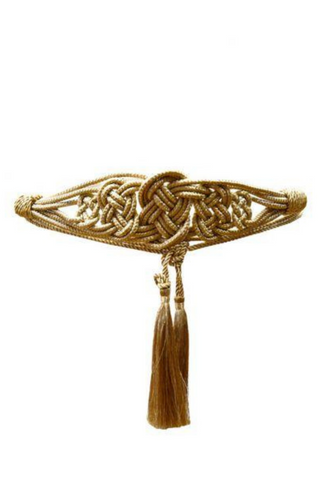 Braided Lurex Belt - Gold