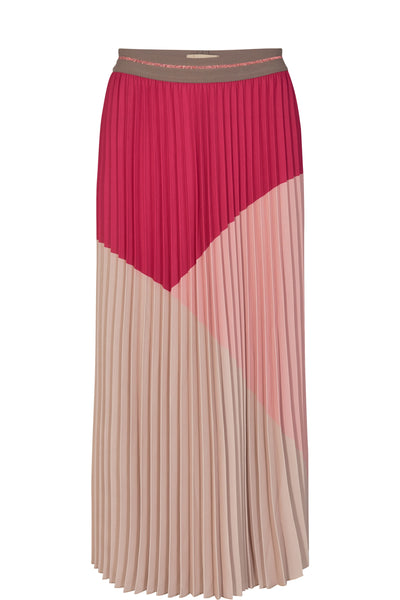 Morella Plisse Skirt - Cerise