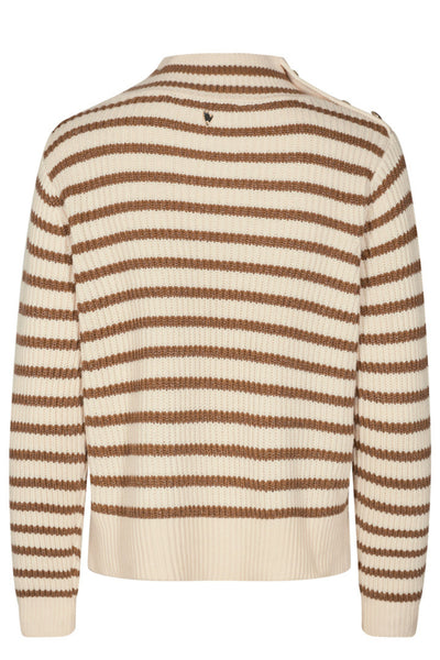 Lin Stripe Knit - Toasted Coconut