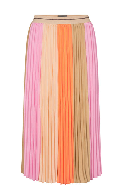 Plisse Block Skirt - Peach Parfait