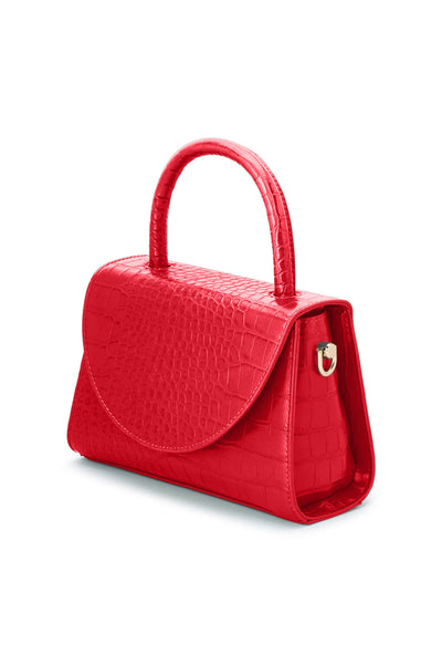 Nadia Top Handle Bag - Red Croc