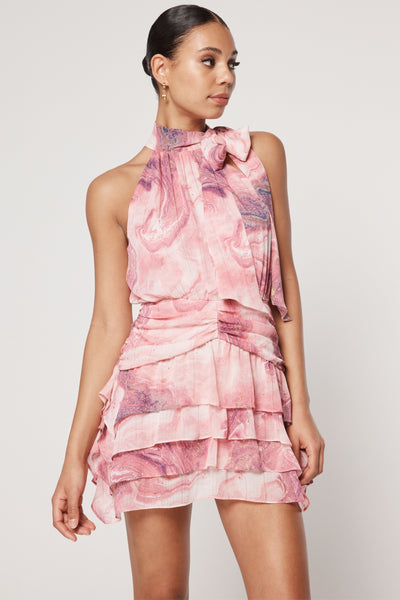 National Mini Dress - Pink Purple
