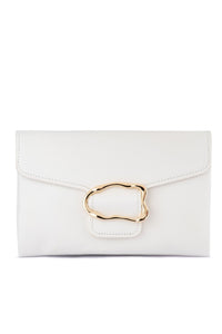 Nerida Envelope Clutch - White