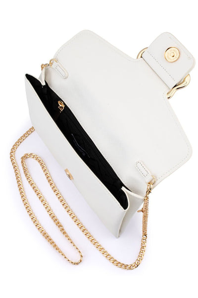 Nerida Envelope Clutch - White