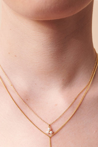 Nicolette Pearl Necklace - Gold