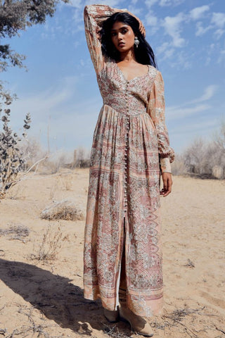 Noor V Neck Long Dress
