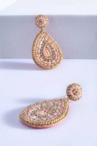 Nora Mini Teardrop Event Earrings - Pink Gold