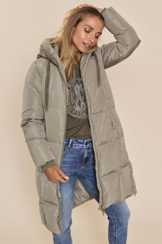 Nova Square Down Coat - Tea