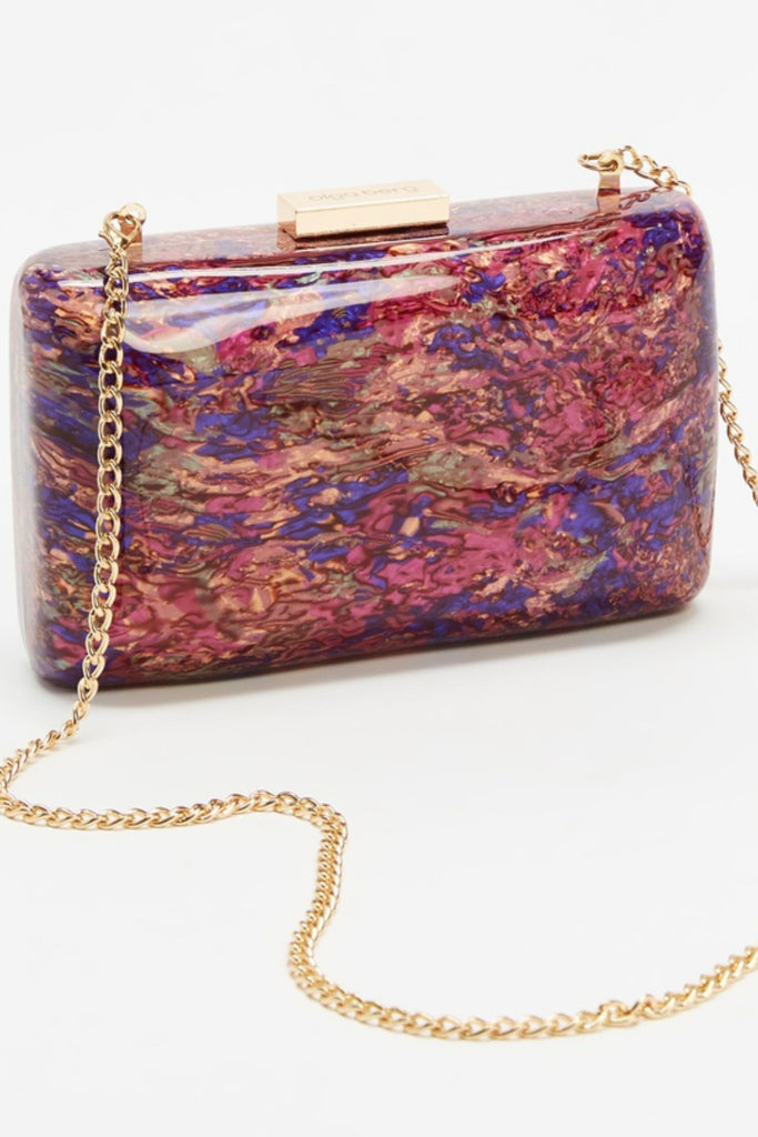 Purple Acrylic Clutch Purple Pearlescent Acrylic Clutch 