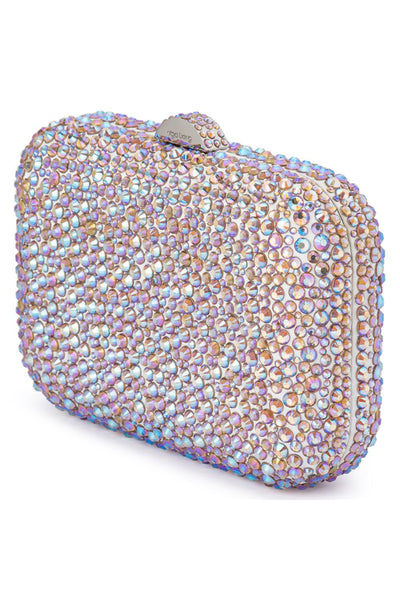 Casey Hot Fix Encrusted Crystal Clutch - Pastel