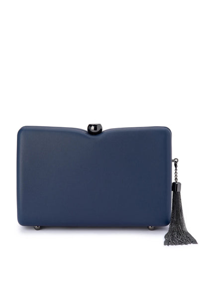Buy Olga Berg Cassie Tassel Trimmed Shoulder Bag online. Navy Evening Bags and Clutches online Australia.