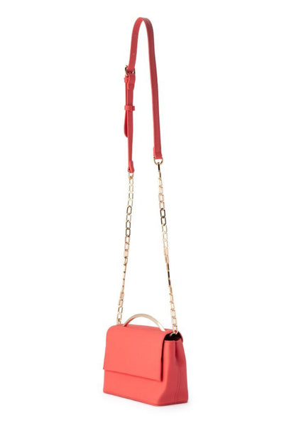 Clarissa Shoulder Bag with Top Handle - Coral