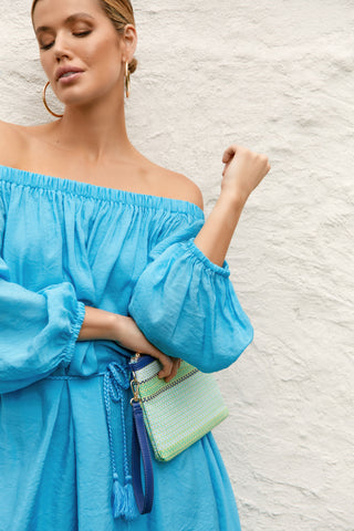 Olive Weave Pouch - Green