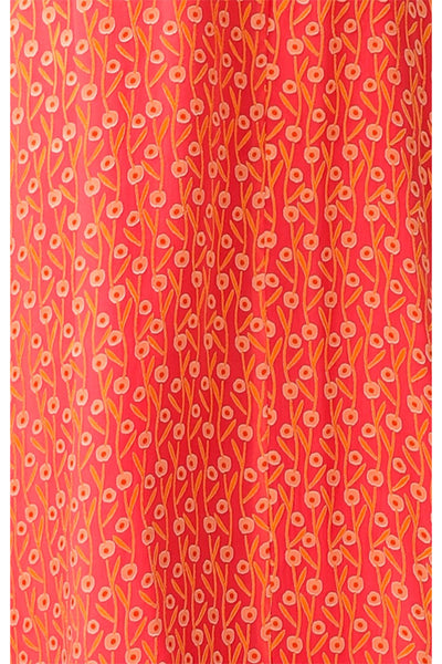 Orange Grove Midi Wrap Dress - Apricot Poppy