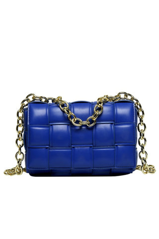 Padded Cassette Clutch Bag - Cobalt Blue