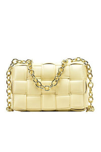 Padded Cassette Clutch Bag - Lemon