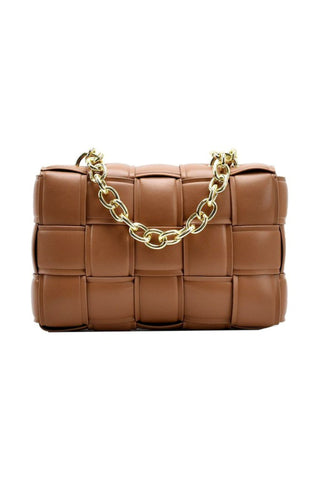 Padded Cassette Clutch Bag - Tan