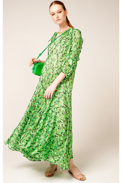 Paradise Maxi Dress - Green Mini Floral