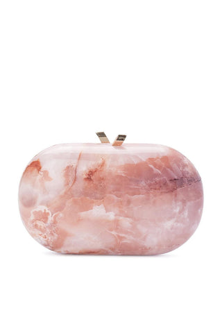 Quartz Oval Clutch - Blush