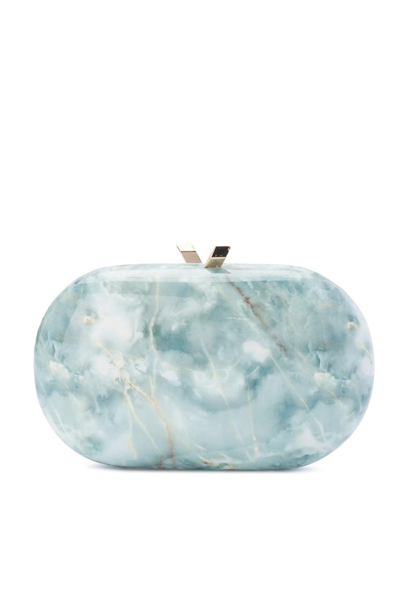 Quartz Oval Clutch - Jade Blue