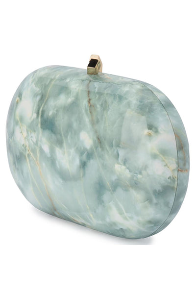 Quartz Oval Clutch - Jade Blue