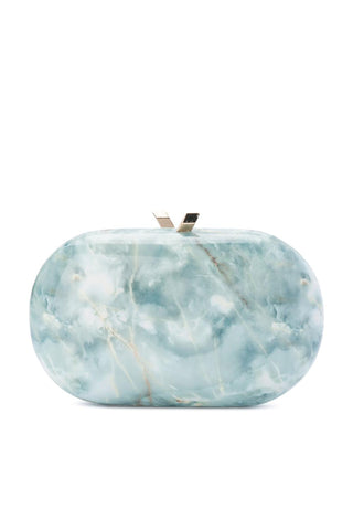 Quartz Oval Clutch - Jade Blue