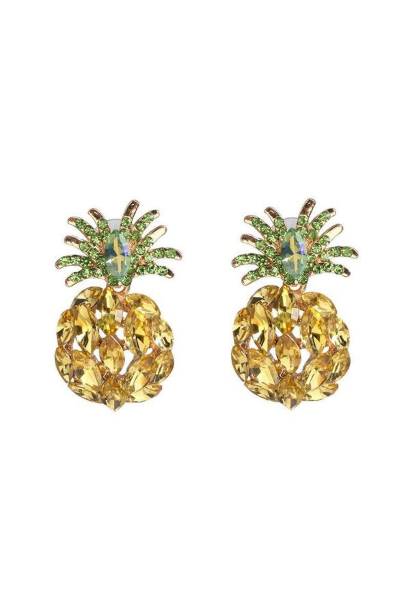 Rhinestone Pineapple Earring