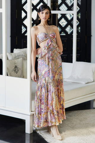 Paola Cut Out Halter Maxi