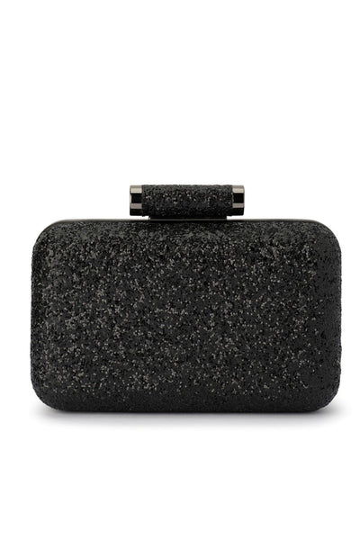 Rosie Glitter Clutch - Black