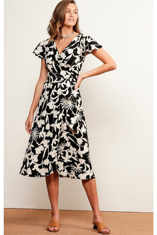 Long Lunch Linen Wrap Midi