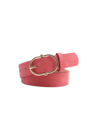 Samantha Suede Belt - Cherry Red