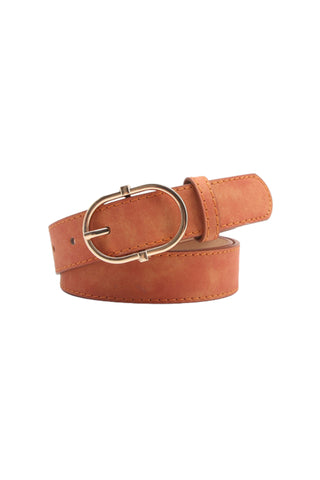 Samantha Suede Belt - Rust