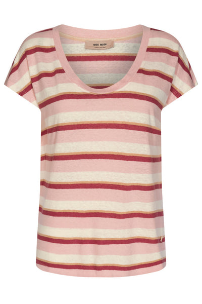 Scarlett O-Neck T-Shirt - Peach Skin