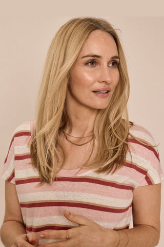 Scarlett O-Neck T-Shirt - Peach Skin