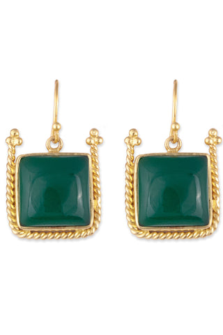 Season Earrings - Green Onyx