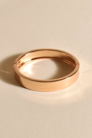 Sleek Hinged Metal Bangle - Gold