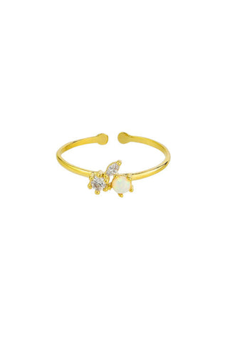 Sofia Crystal Ring - Gold