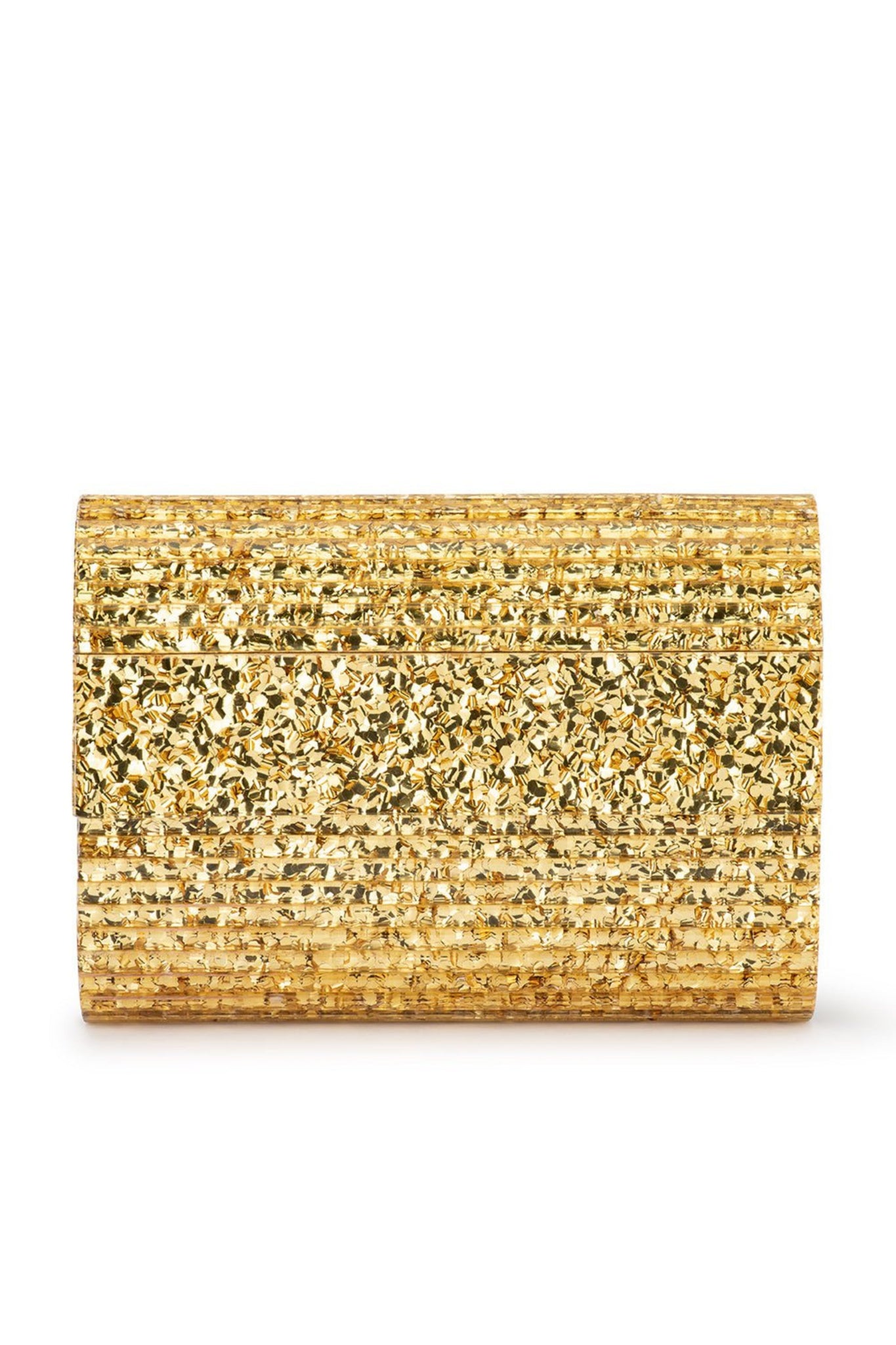 Stacer Acrylic Foldover Clutch - Gold