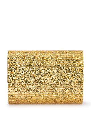 Stacer Acrylic Foldover Clutch - Gold