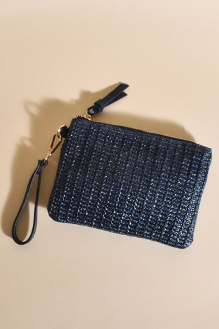 Stella Small Pouch - Navy Gold