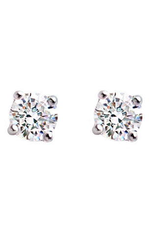 Cubic Zirconia Claw Stud Earring - 5mm