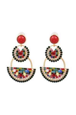 Summer Punch Watermelon Earring - Red