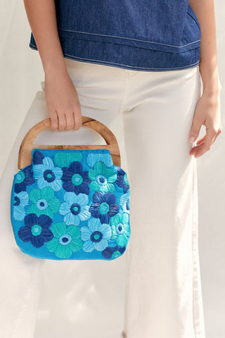 Summer Time Framed Clutch - Teal