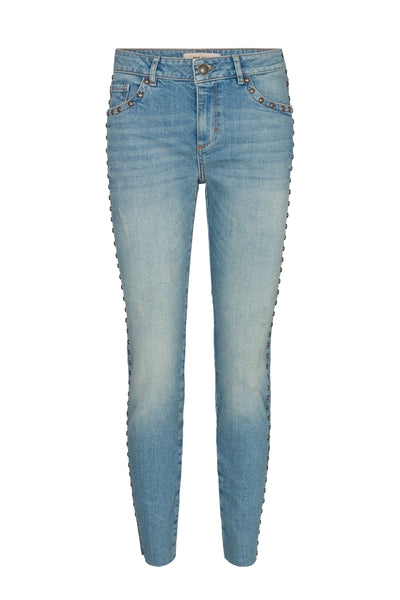 Sumner Vintage Studded Jeans - Light Blue