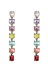 Talia Crystal Drop Earring - Multi