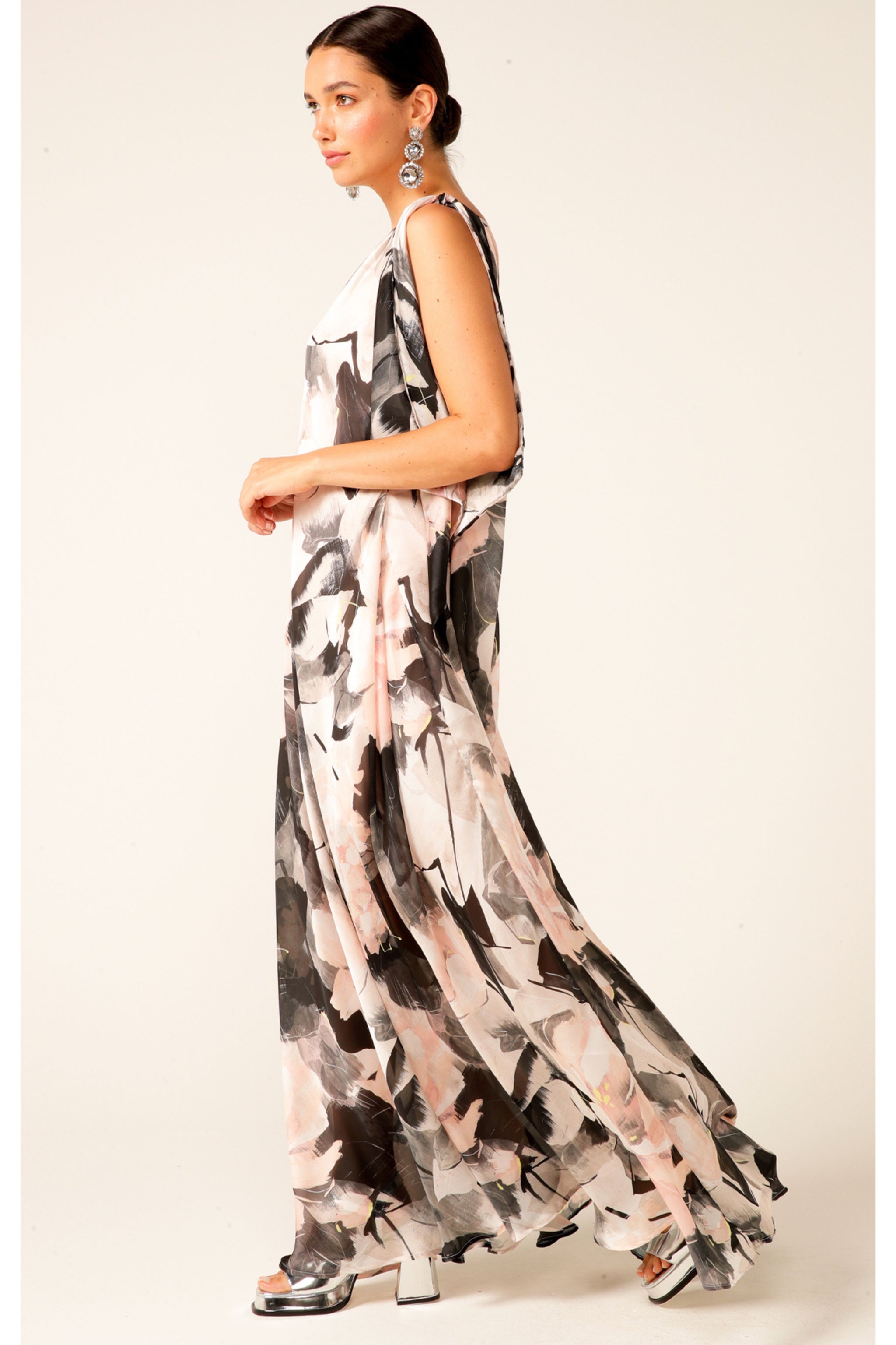 Dusty rose floral maxi dress new arrivals