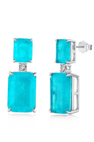 Tully Aquamarine Silver Earrings