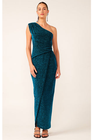 Valedictory Dress - Turquoise Lurex