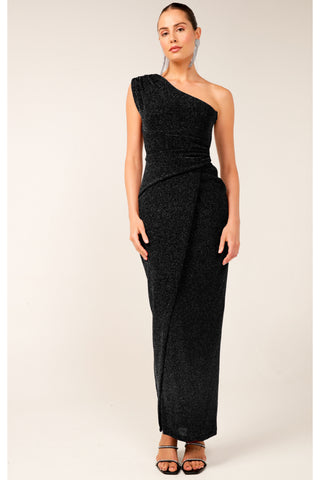 Valedictory Dress - Black Lurex